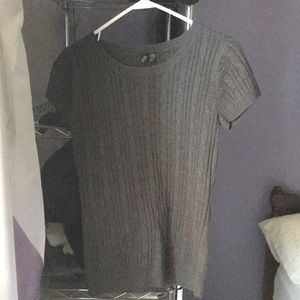 H&M Divided Gray Embroidered Top